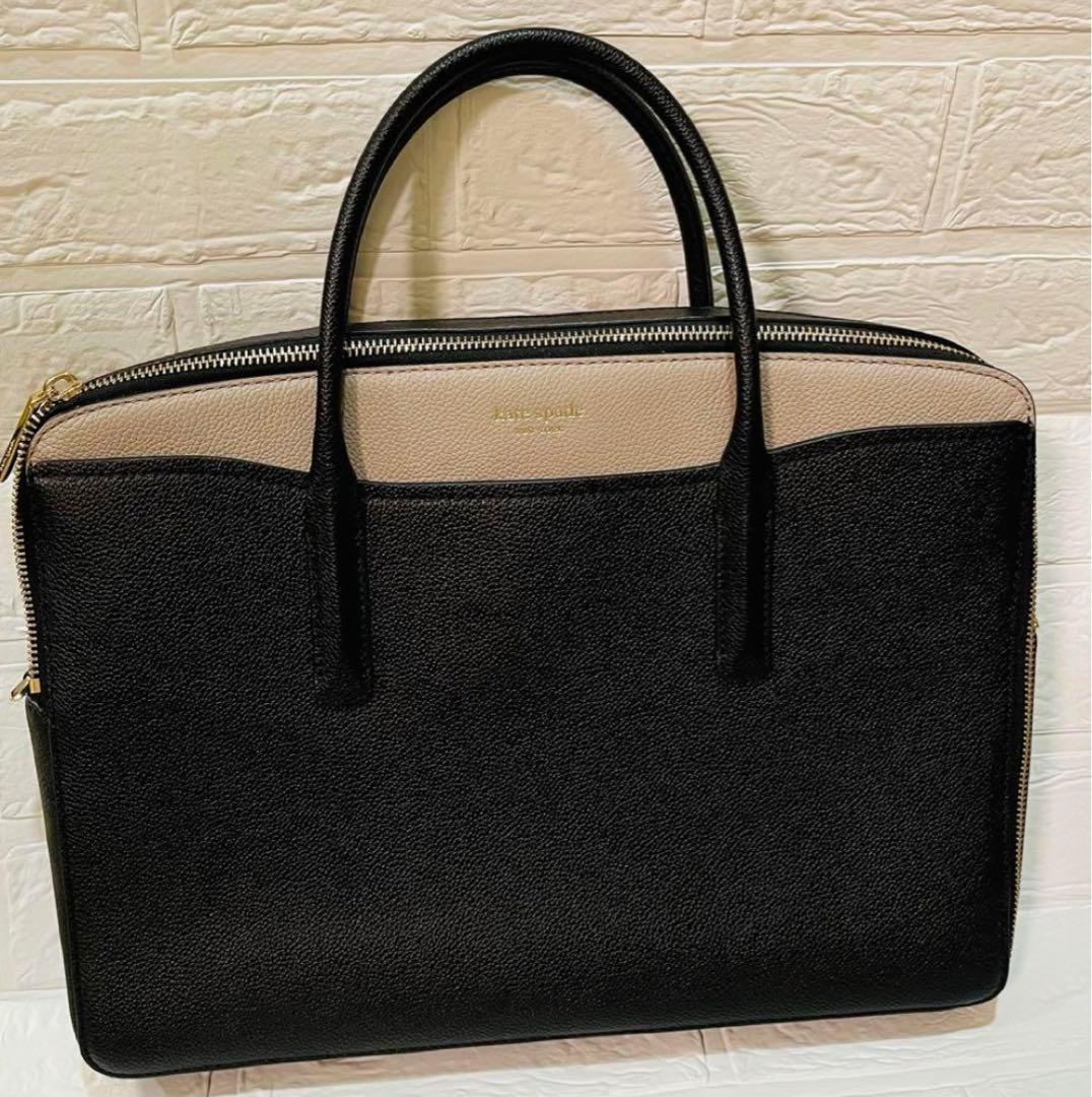 【超美品】ケイトスペード　バイカラーレザーバッグ　3way