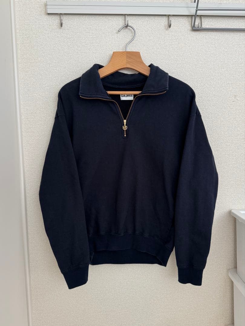 Gajess ハーフジップ スウェット ネイビー