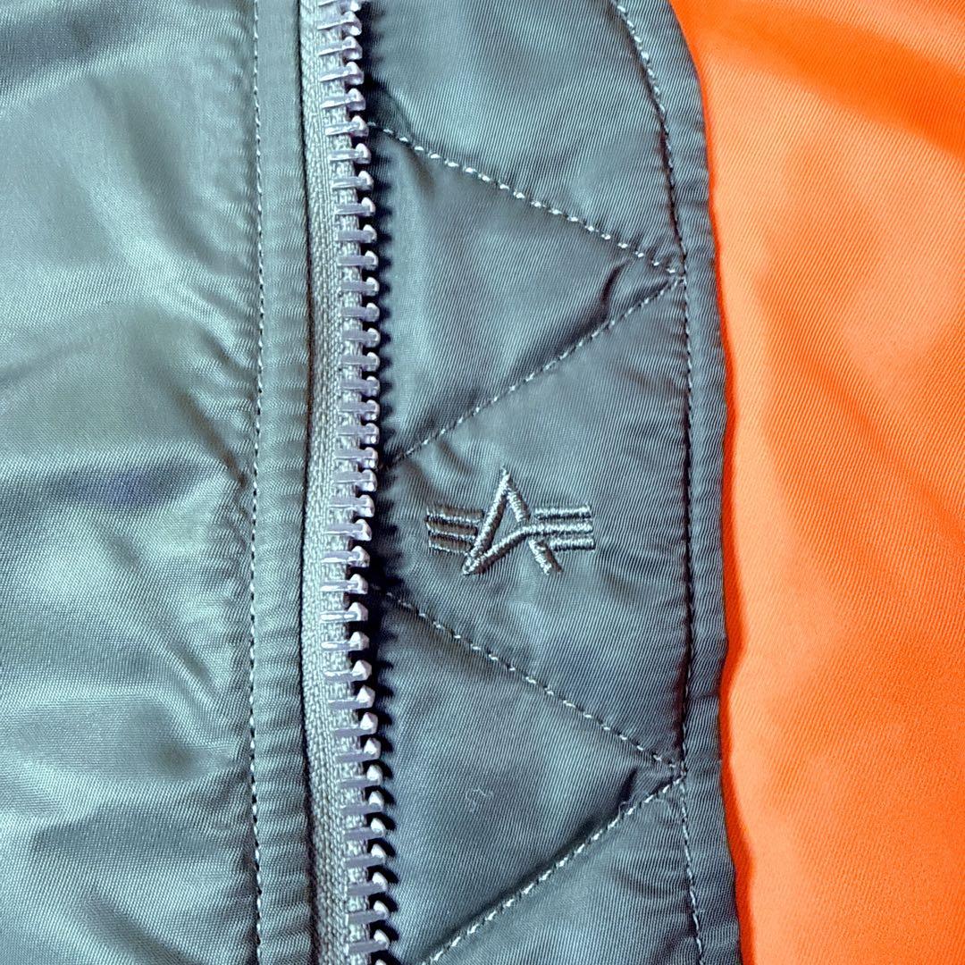 アルファ MA-1 フライトジャケット 緑　Lサイズ 短丈　y2k