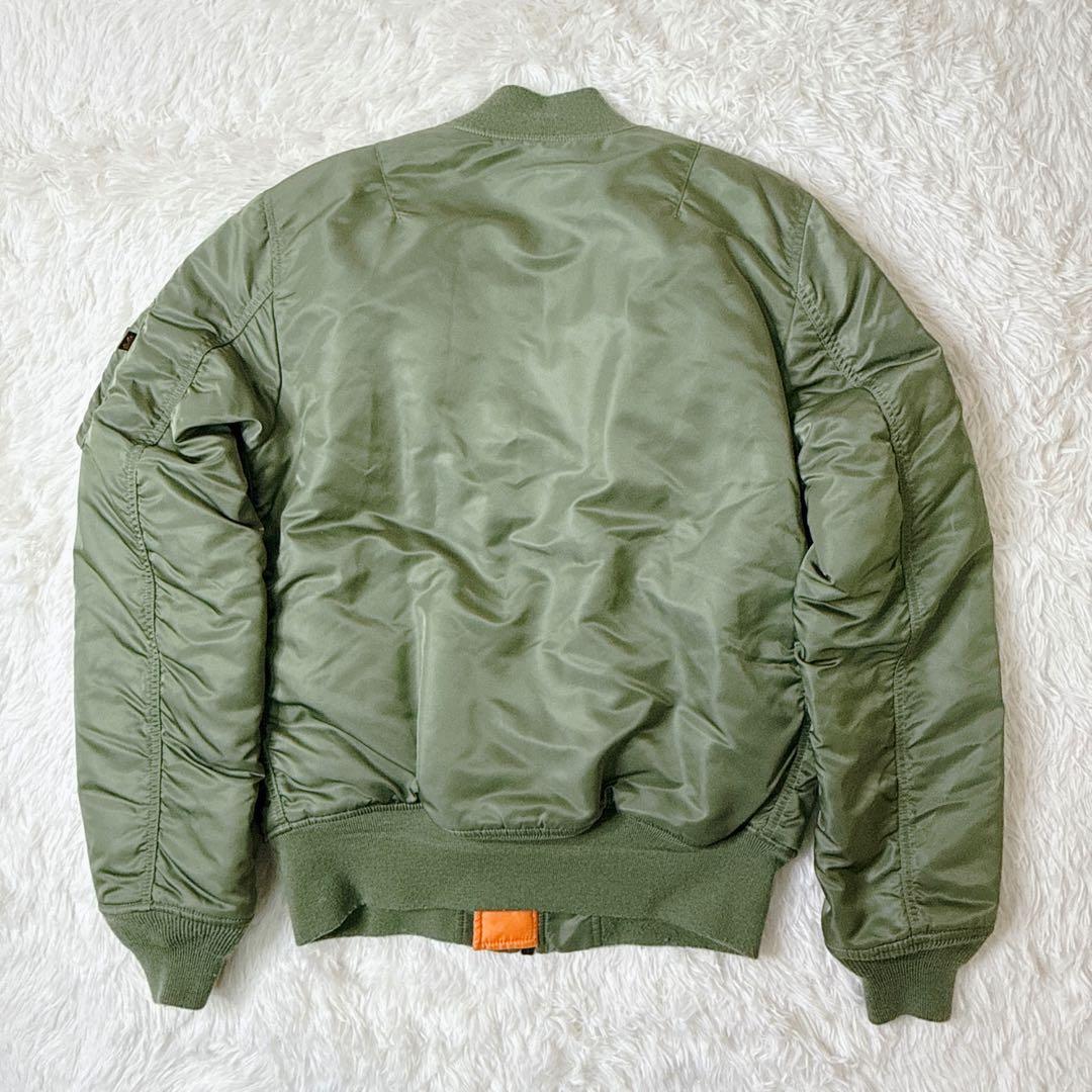 アルファ MA-1 フライトジャケット 緑　Lサイズ 短丈　y2k