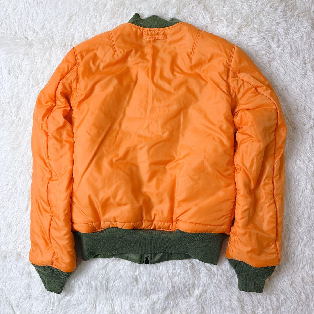 アルファ MA-1 フライトジャケット 緑　Lサイズ 短丈　y2k