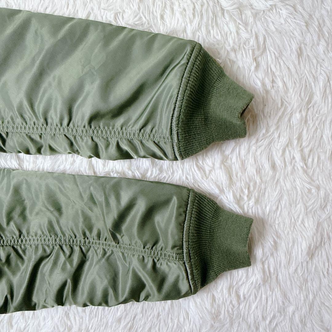 アルファ MA-1 フライトジャケット 緑　Lサイズ 短丈　y2k