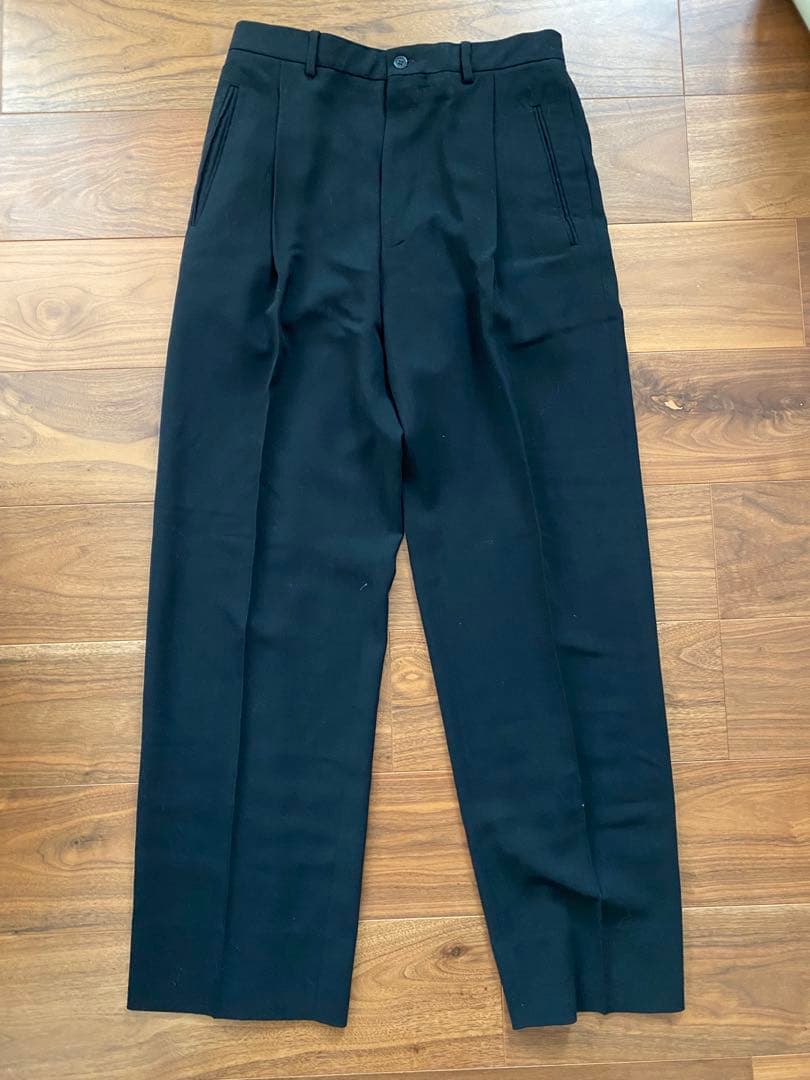 Giorgio Armani 黒スラックス　ワイドパンツ　最高級ラインクラシコ