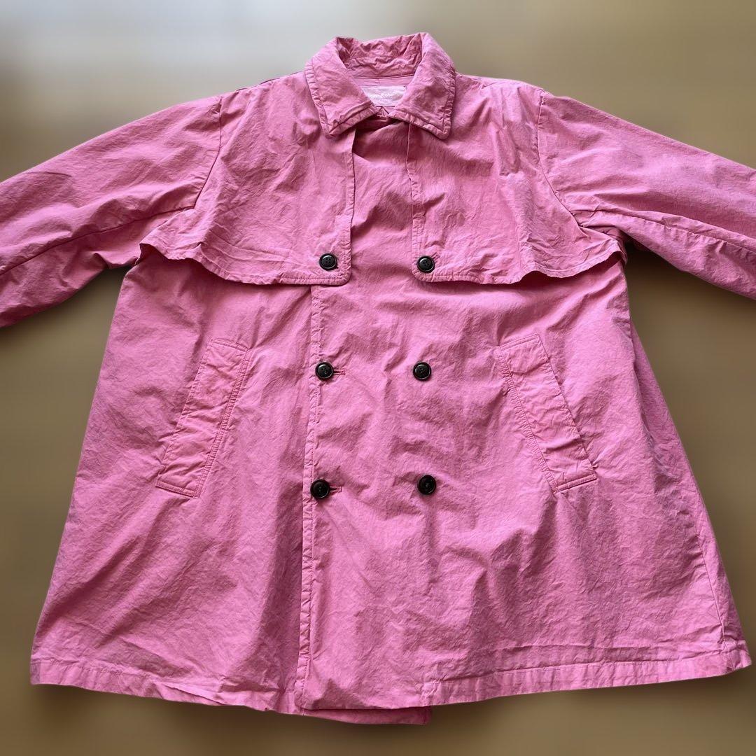 nest Robe スーピマコットン　フラップコートピンク ハーフ丈
