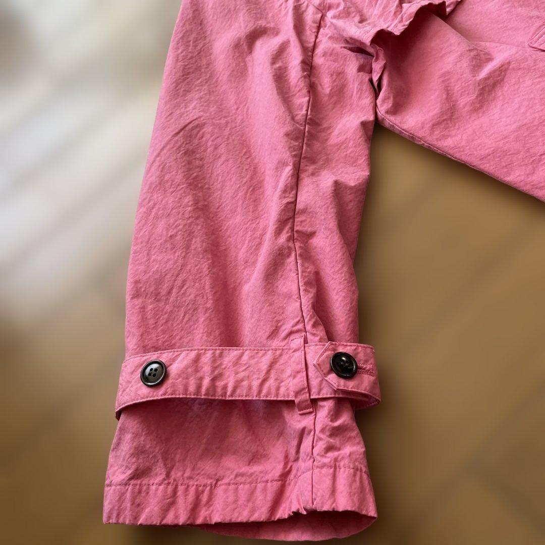 nest Robe スーピマコットン　フラップコートピンク ハーフ丈