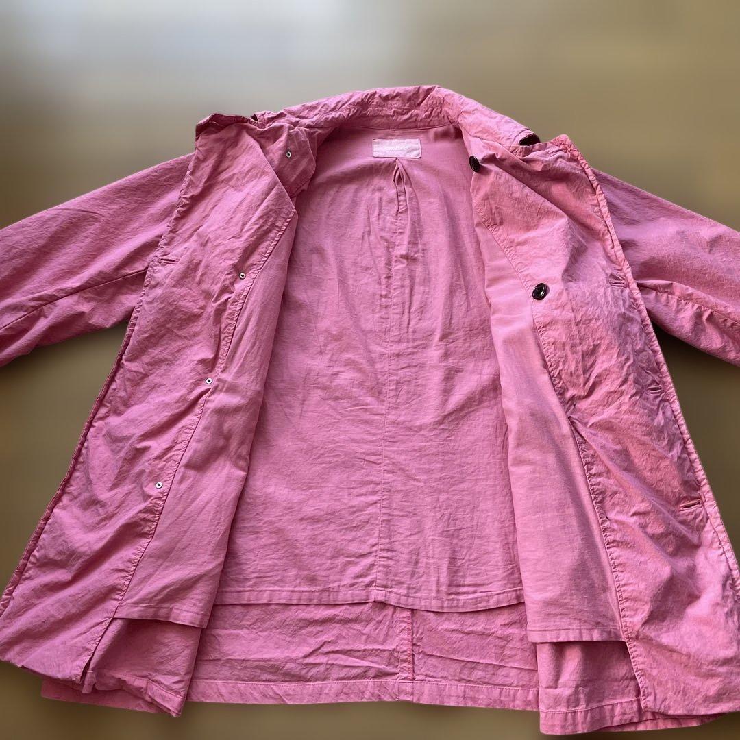 nest Robe スーピマコットン　フラップコートピンク ハーフ丈