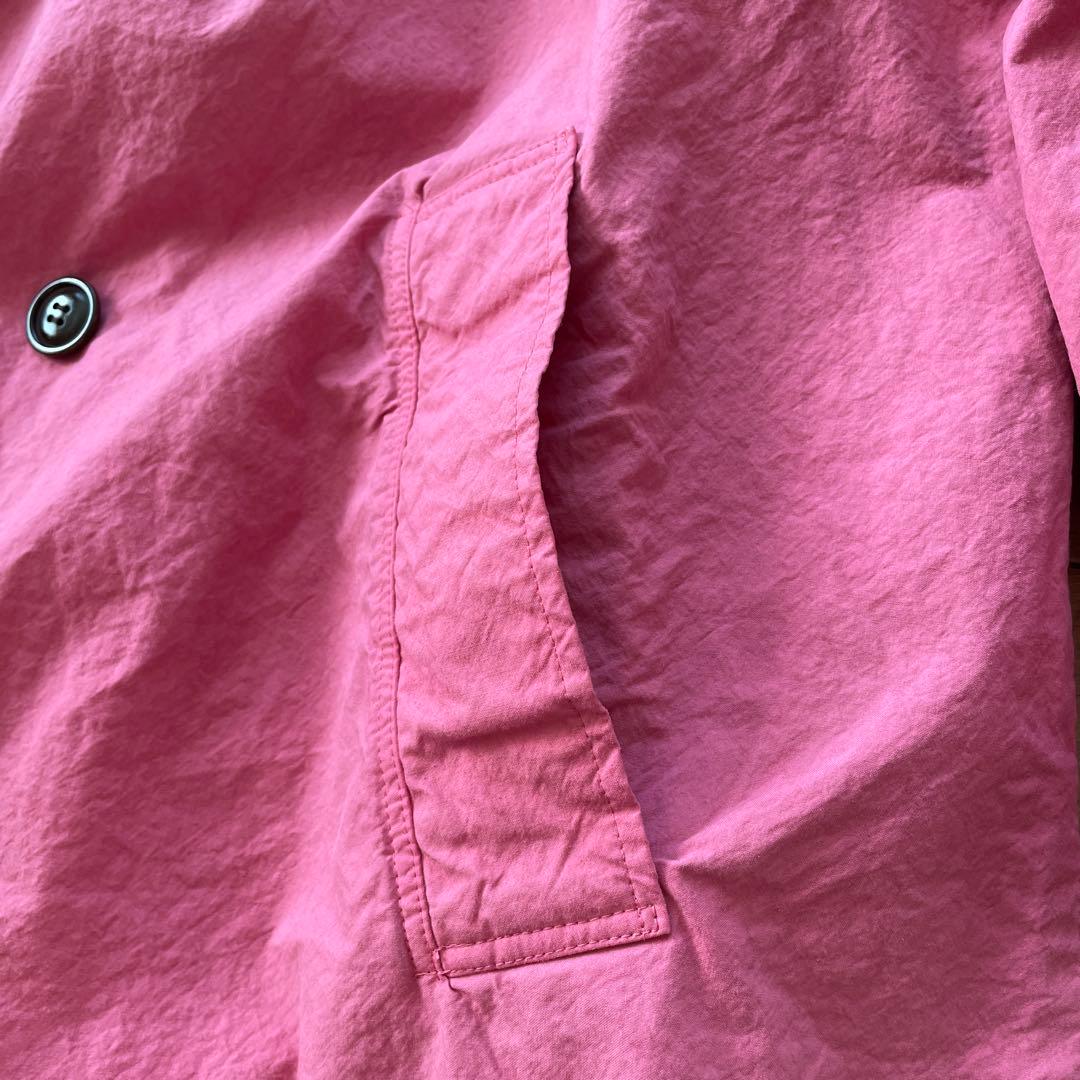 nest Robe スーピマコットン　フラップコートピンク ハーフ丈