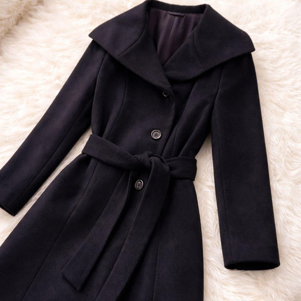 【美品】ANAYI アナイ ウールビッグカラーコート