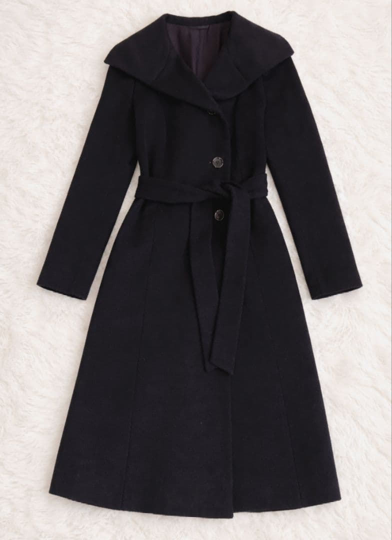 【美品】ANAYI アナイ ウールビッグカラーコート