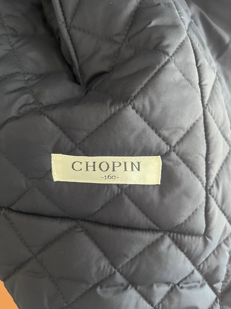 chopinショパン フード付きキルティングコート 中学受験 160cm