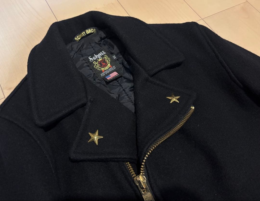 ショット　ワンスター　ピーコート　ライダース　ジャケット　フロントジップ