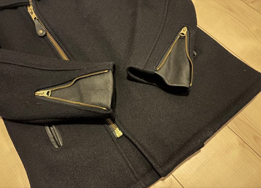 ショット　ワンスター　ピーコート　ライダース　ジャケット　フロントジップ