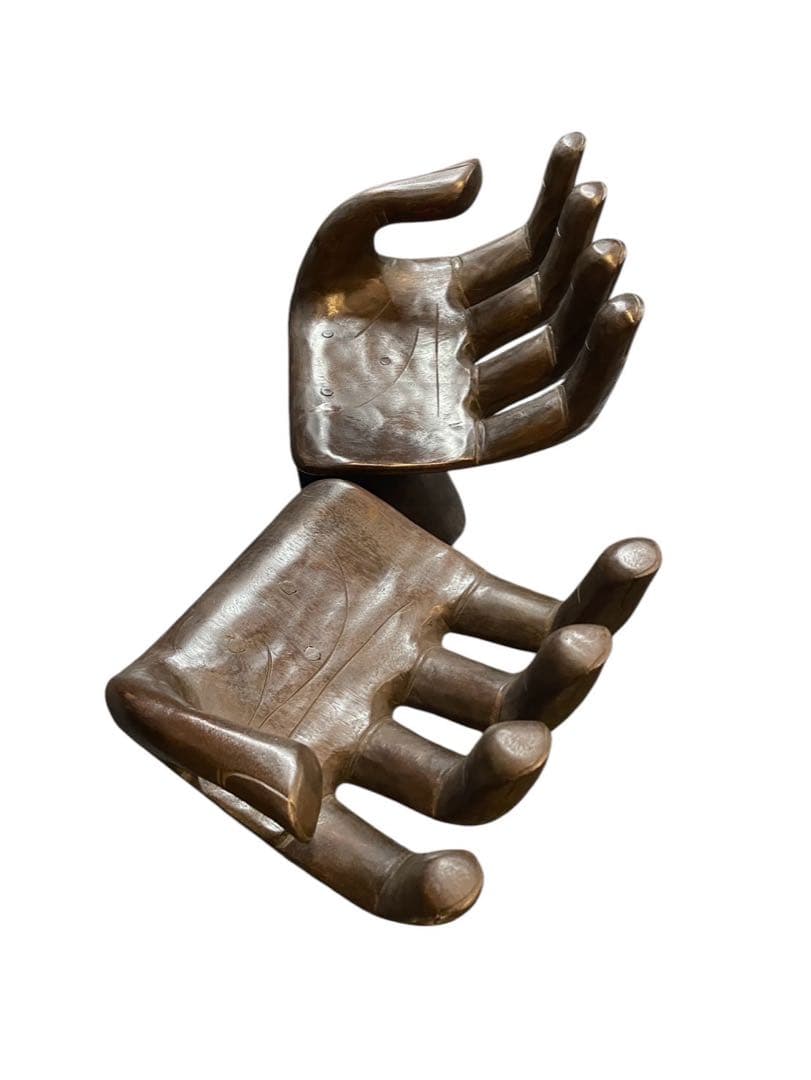 手の形状 イス2個セットアジアン家具