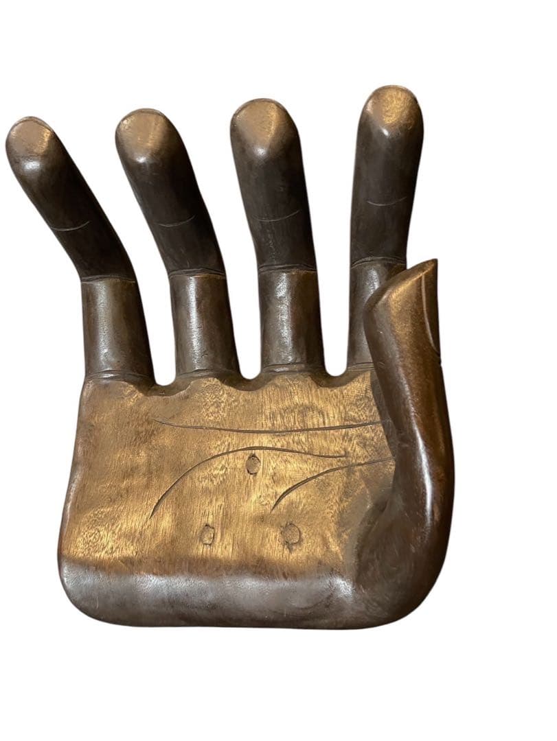 手の形状 イス2個セットアジアン家具