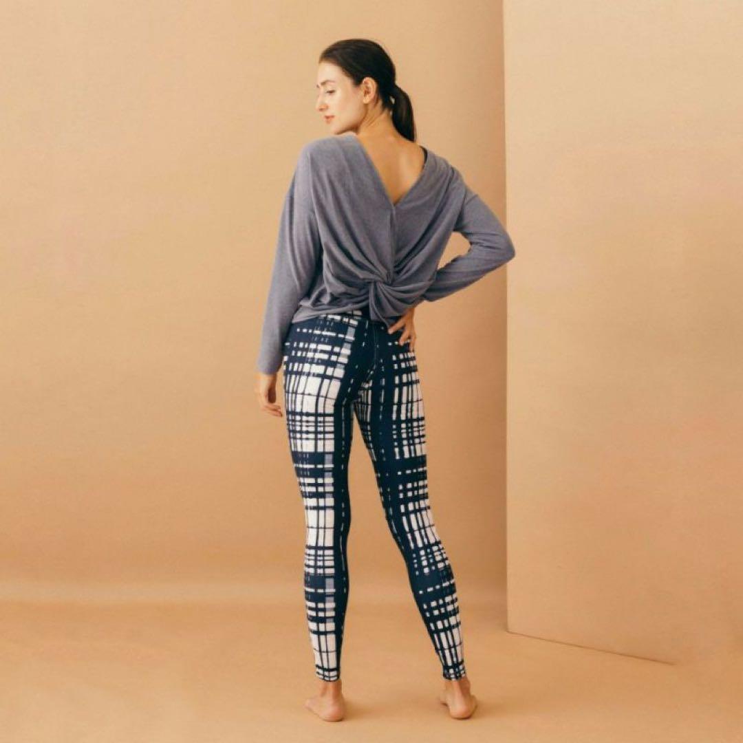 【LITHEE（リジー）】チェックプリントレギンス　M-L