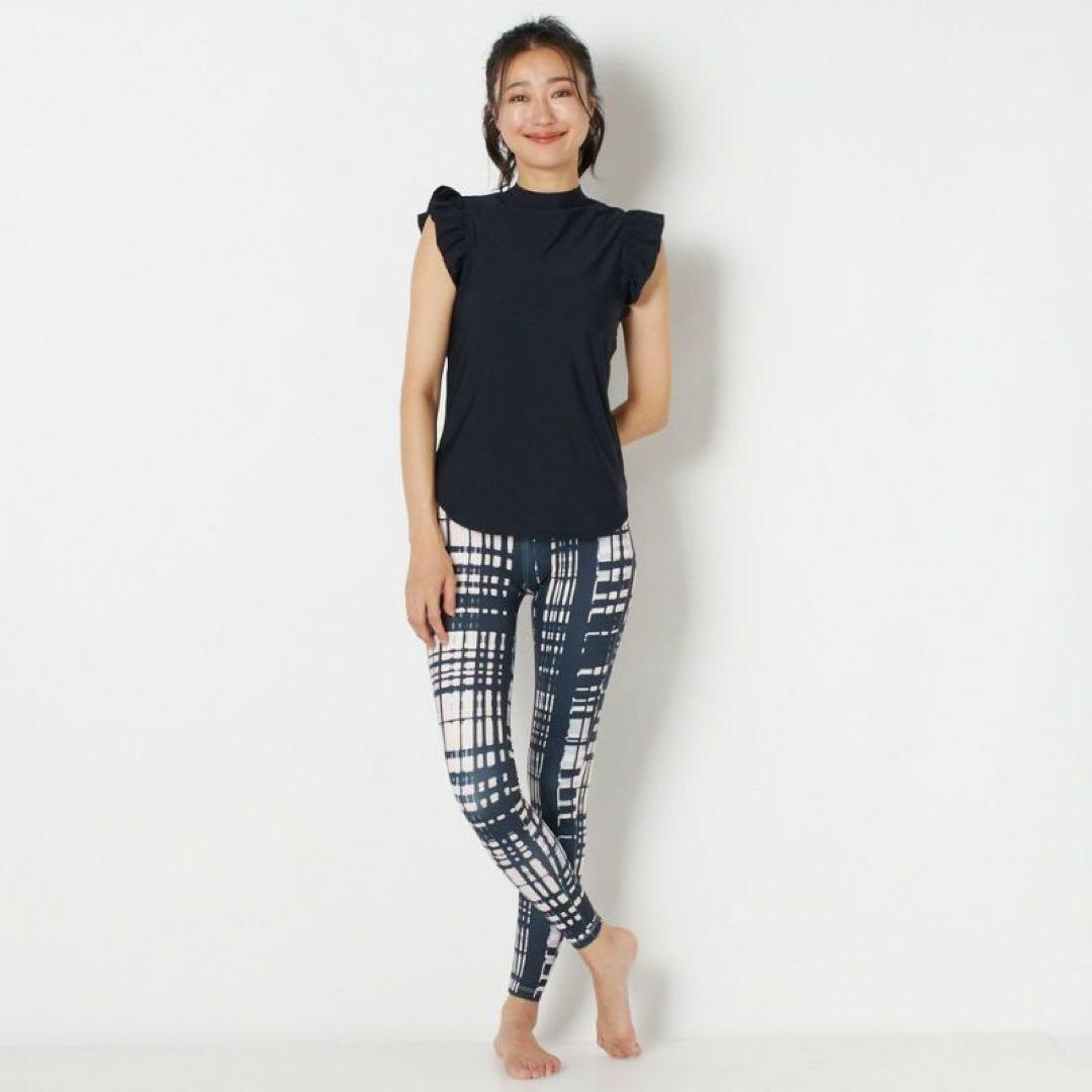 【LITHEE（リジー）】チェックプリントレギンス　M-L