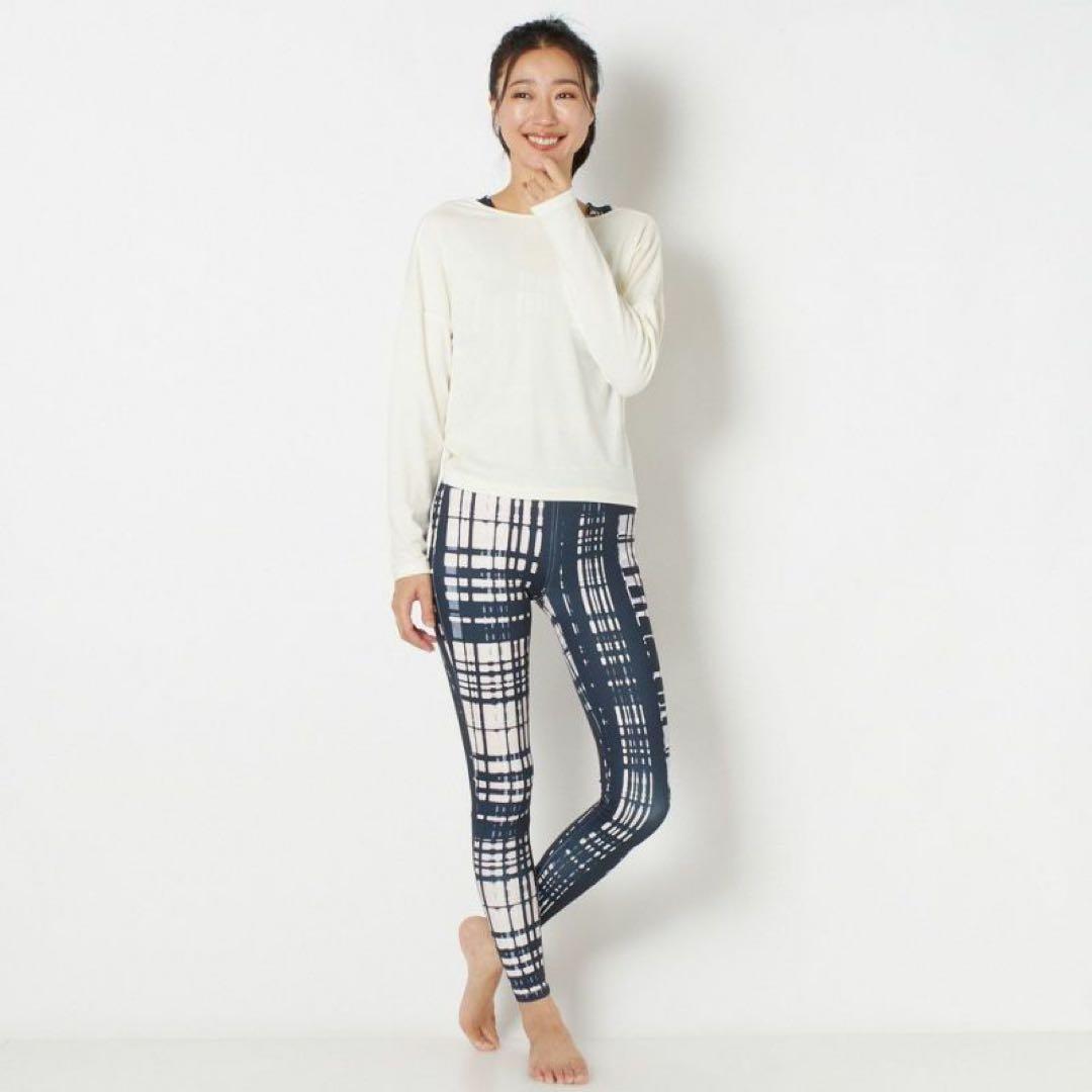【LITHEE（リジー）】チェックプリントレギンス　M-L