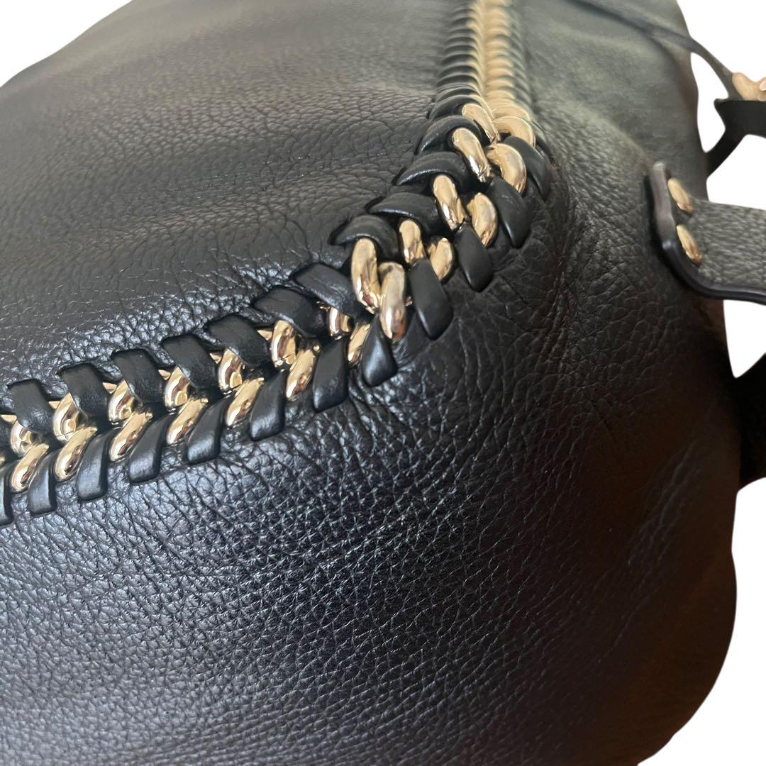 美品✨A4収納　コーチ　トートバッグ　ビジネス　ワンショルダー　レザー　ブラック