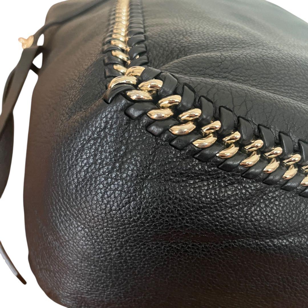 美品✨A4収納　コーチ　トートバッグ　ビジネス　ワンショルダー　レザー　ブラック