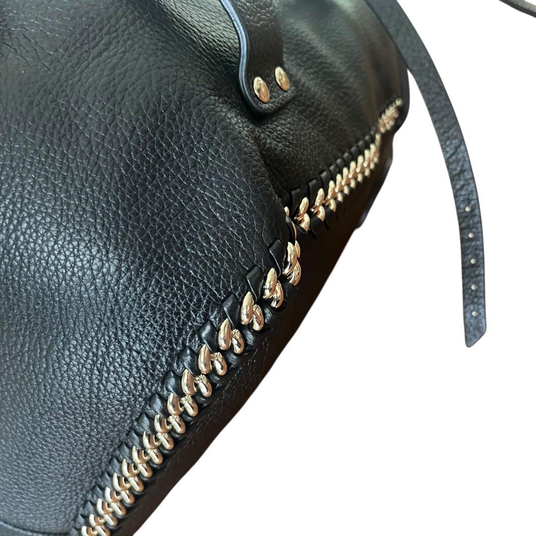 美品✨A4収納　コーチ　トートバッグ　ビジネス　ワンショルダー　レザー　ブラック