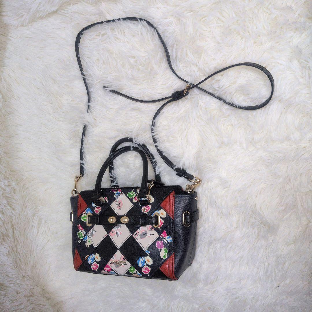 COACH コーチ 2WAY 花柄 パッチワークスワッガー