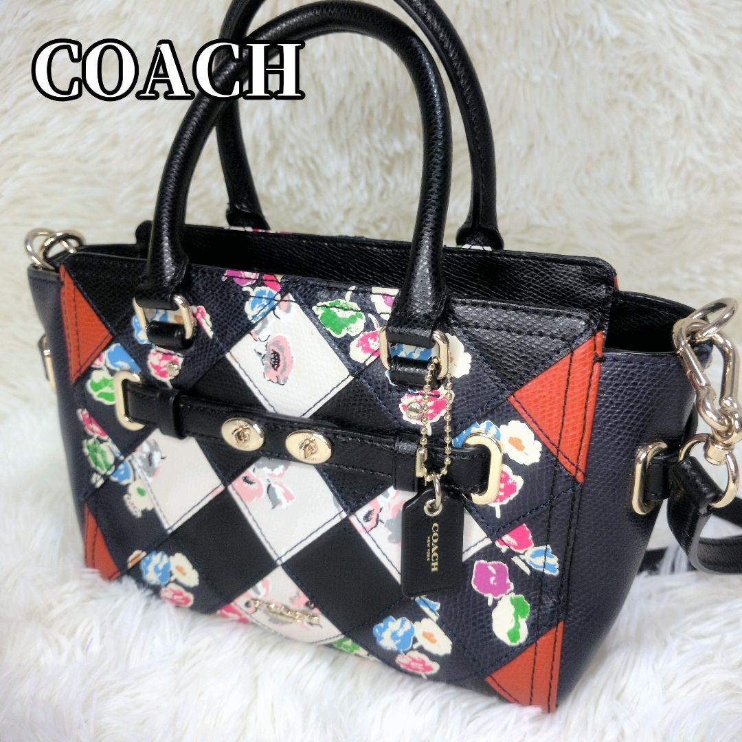 COACH コーチ 2WAY 花柄 パッチワークスワッガー