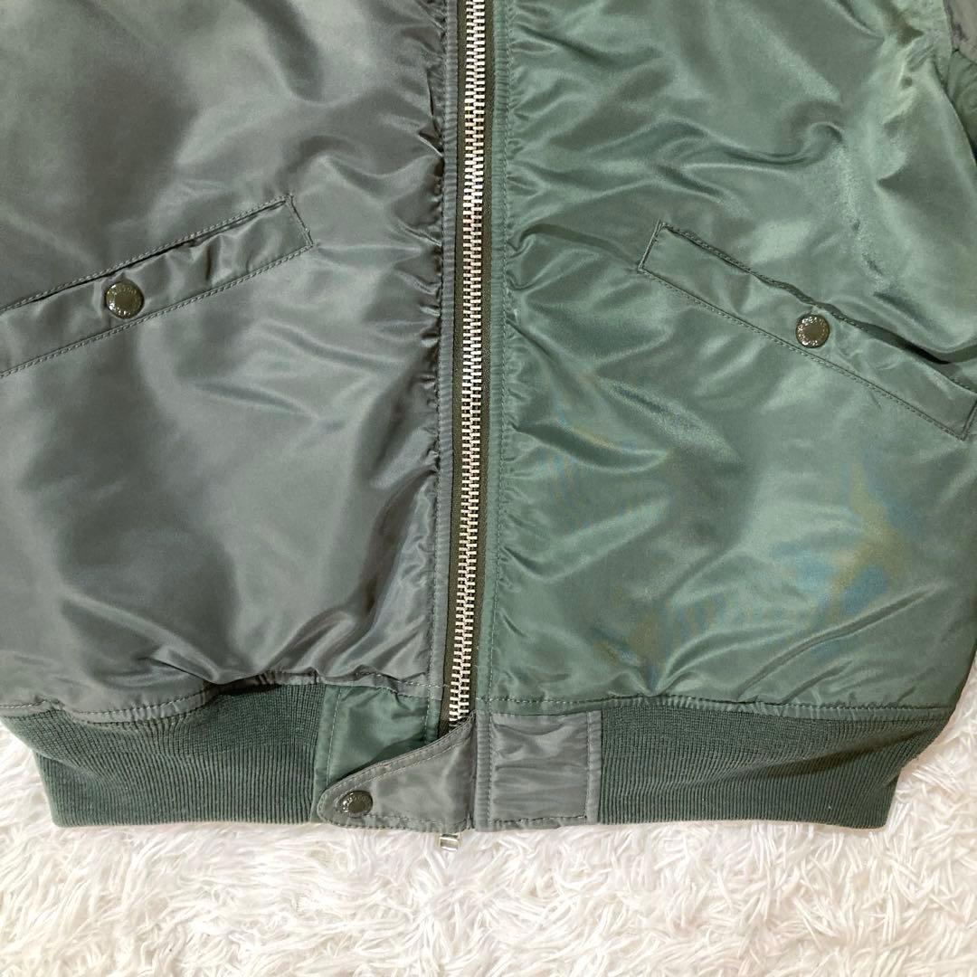 BEAMS MA-1 左右クレイジーパターン　裏地キルティング仕様 Mサイズ