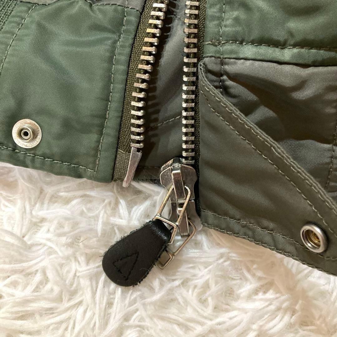 BEAMS MA-1 左右クレイジーパターン　裏地キルティング仕様 Mサイズ