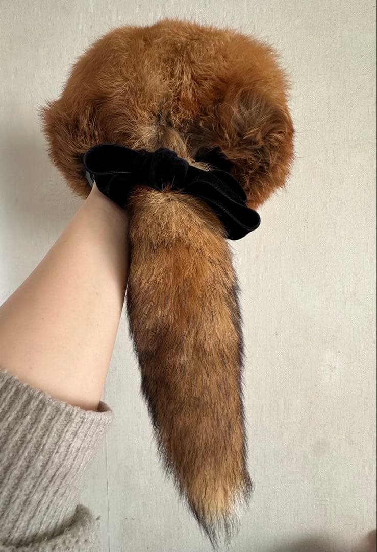 フォックスファー　ロシアン帽　きつね　ユニセックス