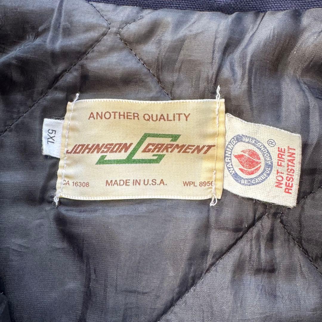 特大5XL 80s 90s USA製 ジョンソンガーメント ダックジャケット