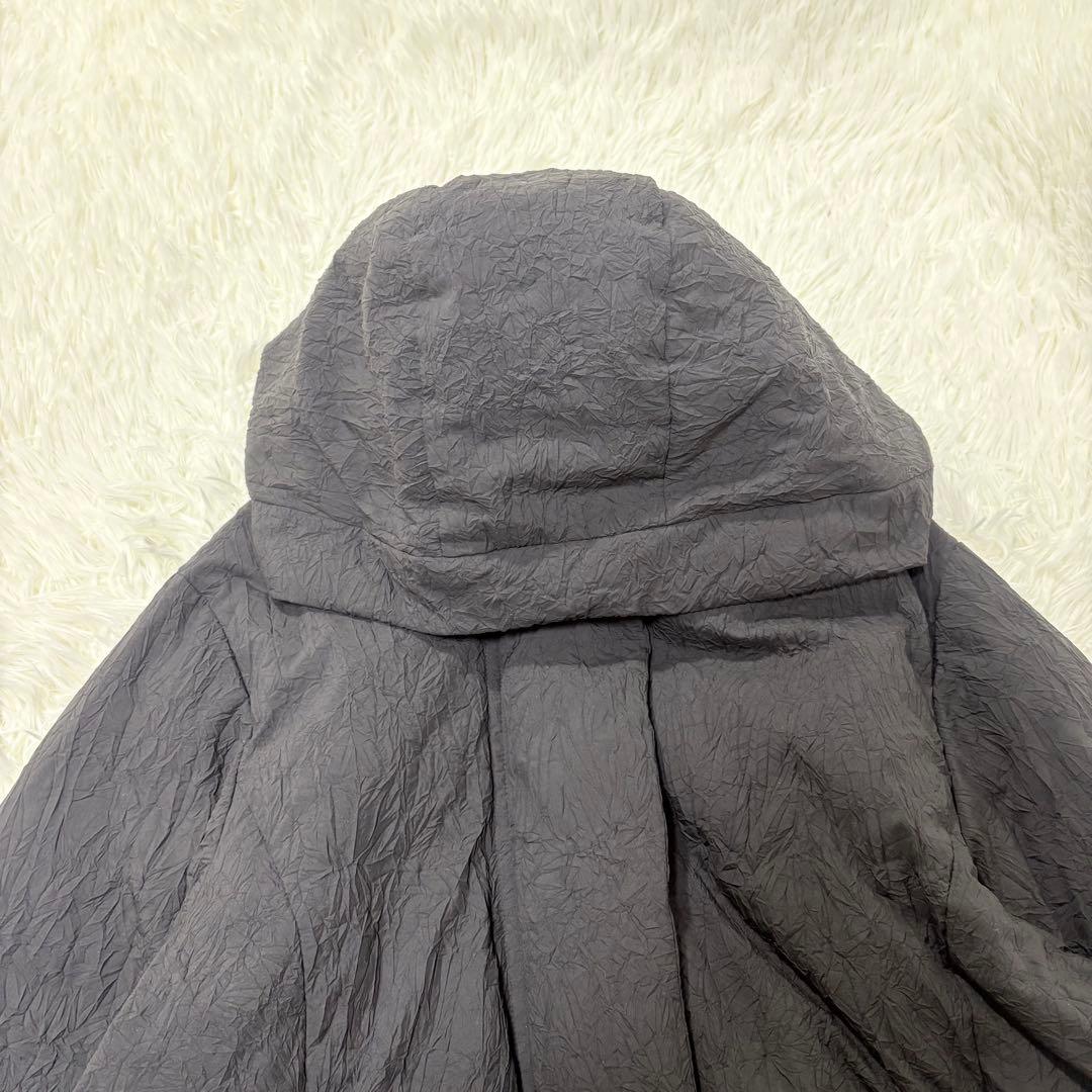 わ*う様 センソユニコ　芽風　アシンメトリー　ロングコート　L 黒　フード有り