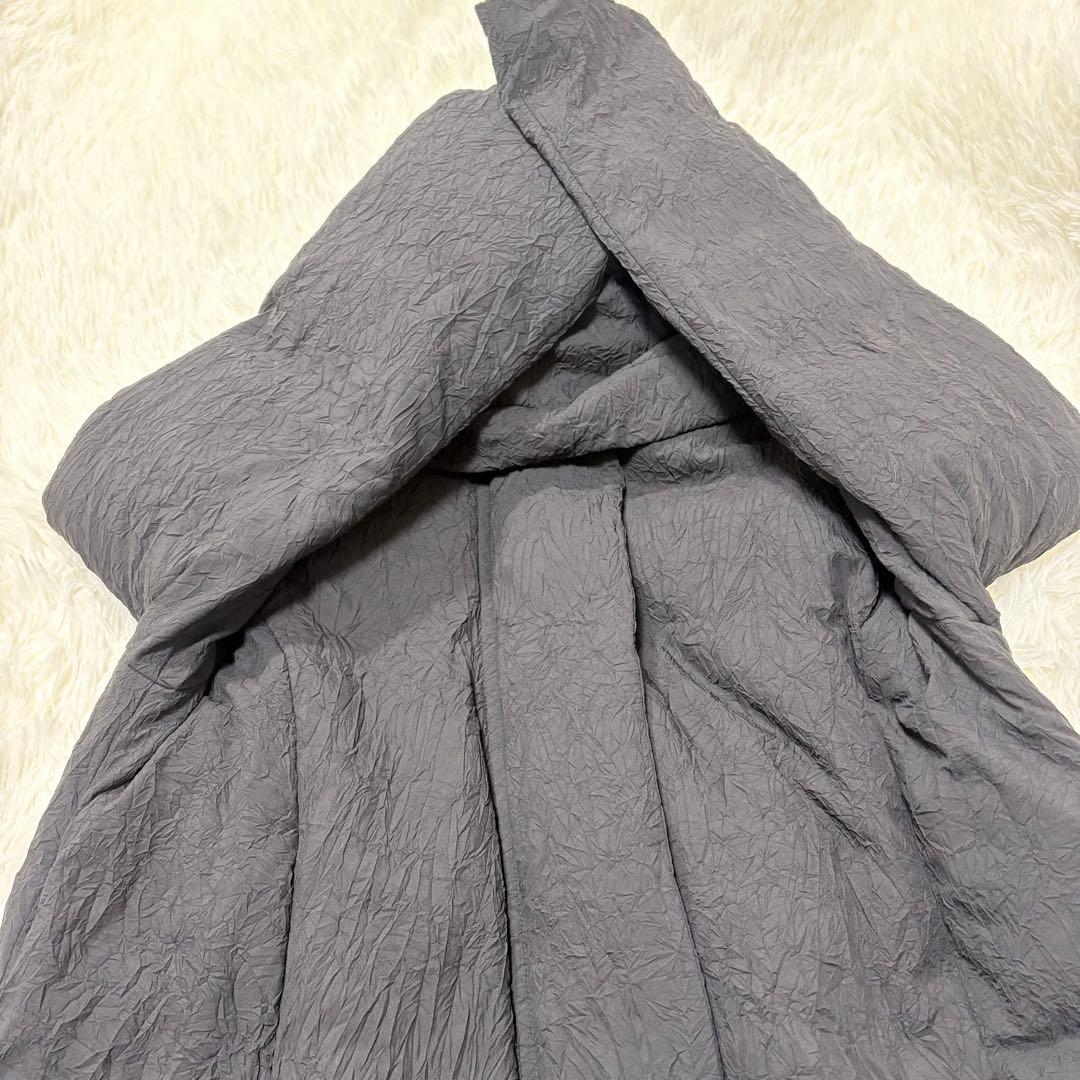 わ*う様 センソユニコ　芽風　アシンメトリー　ロングコート　L 黒　フード有り