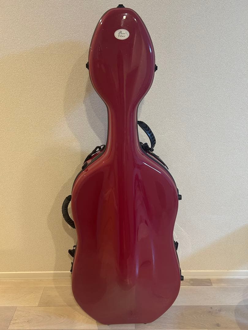 東洋楽器 【4/4チェロハードケース】 バーガンディ