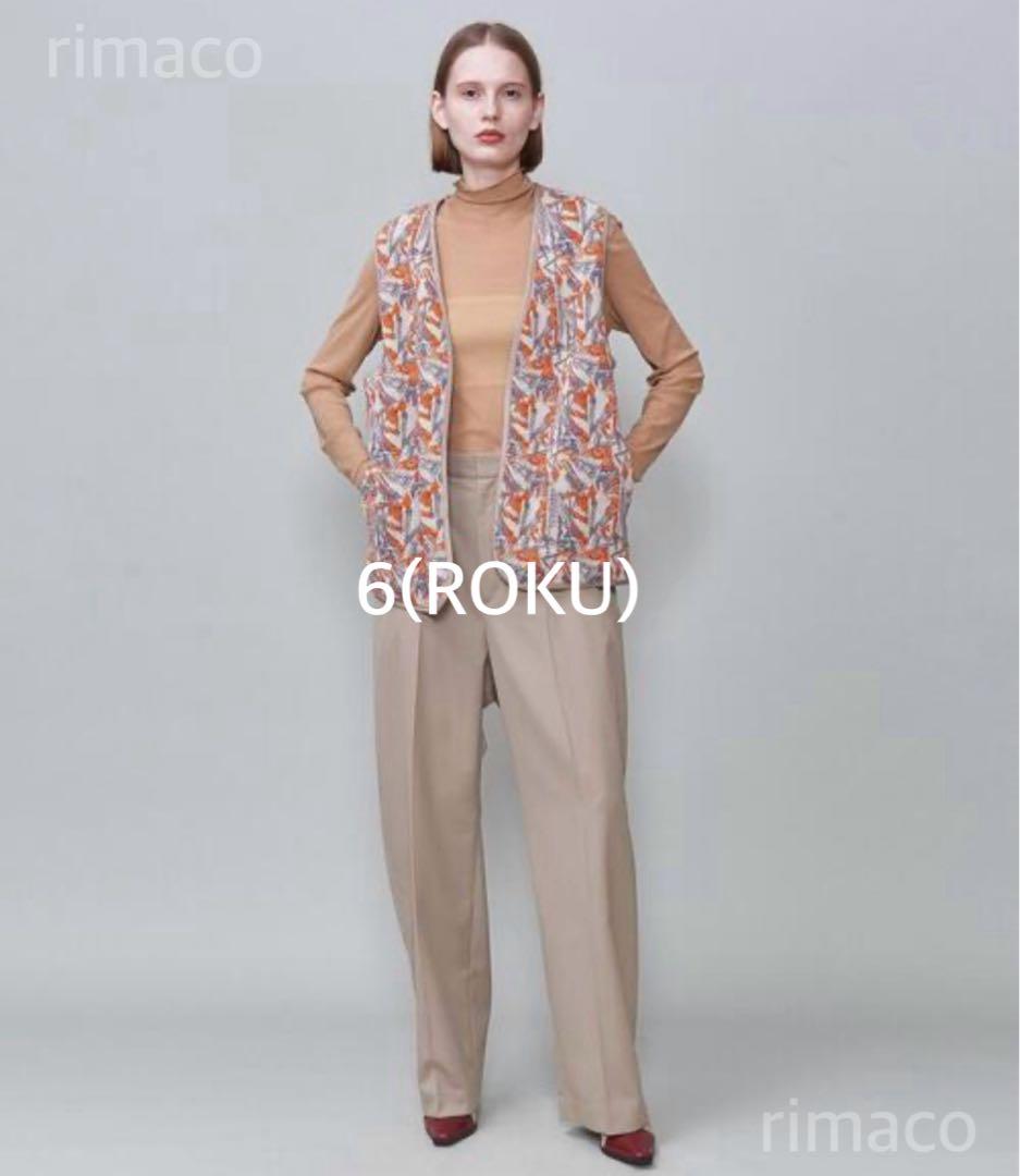 6(ROKU)◆ SASHIKO MOTIF JACQUARD VEST