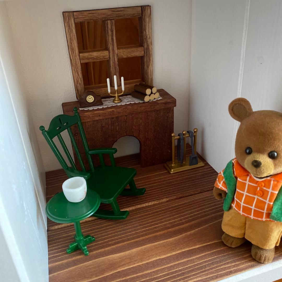 木製ドールハウス　ハンドメイド　シルバニア　ミキちゃんマキちゃん　プチブライス