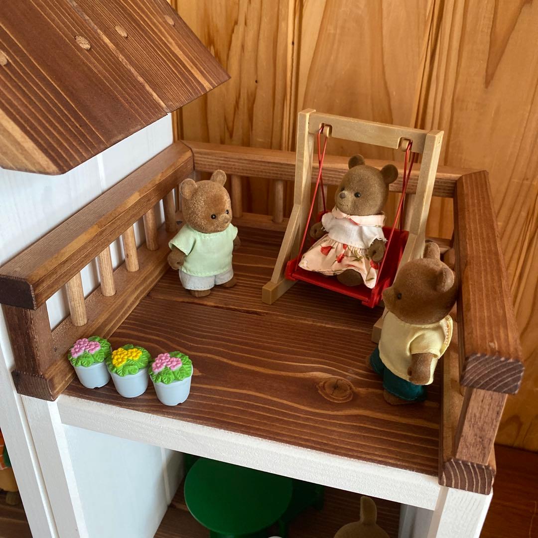 木製ドールハウス　ハンドメイド　シルバニア　ミキちゃんマキちゃん　プチブライス