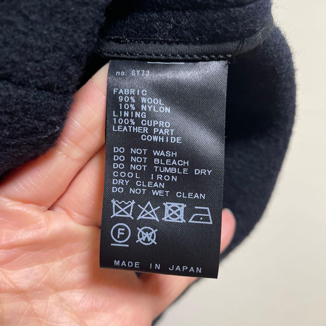 IENA　二重織シャルムビーバーケープコート　ネイビー