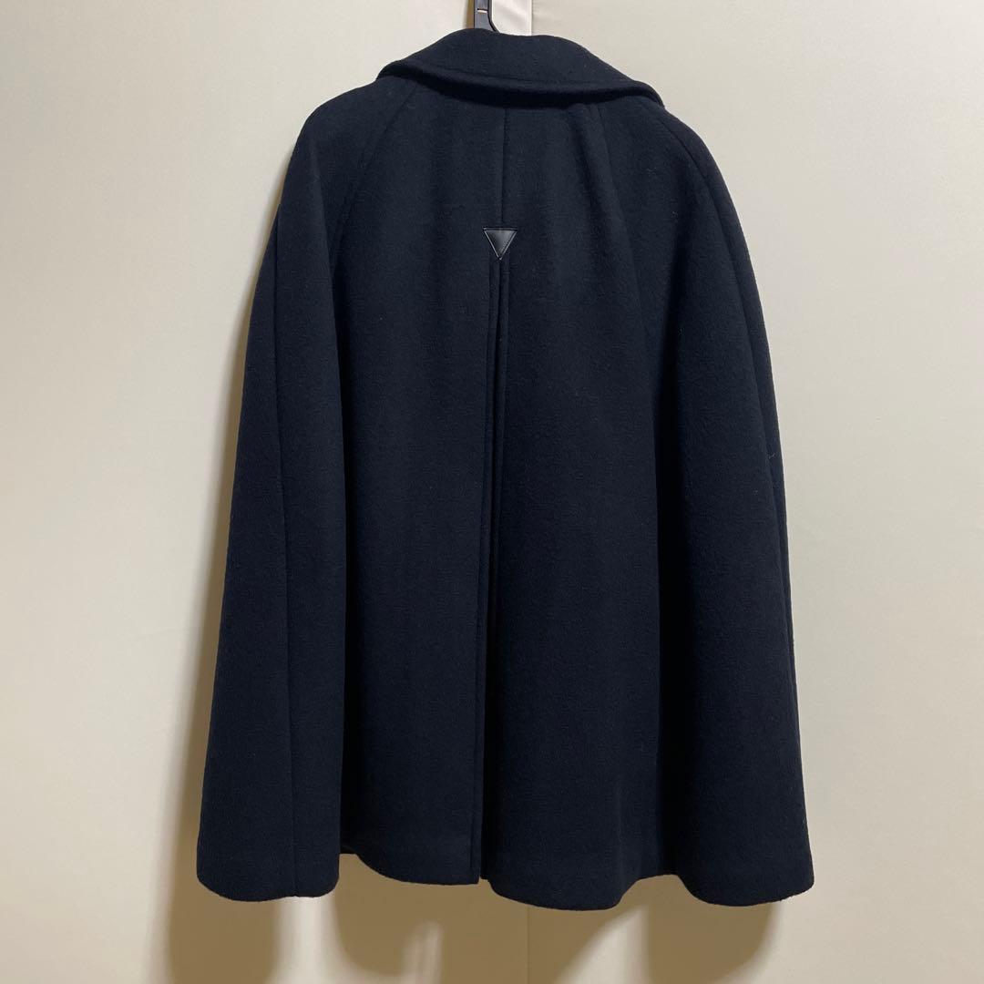 IENA　二重織シャルムビーバーケープコート　ネイビー