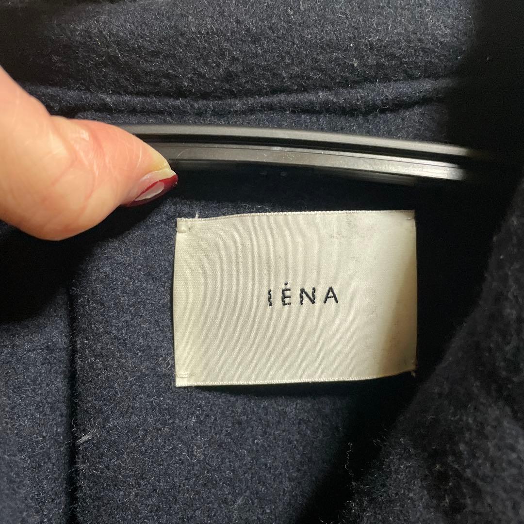 IENA　二重織シャルムビーバーケープコート　ネイビー