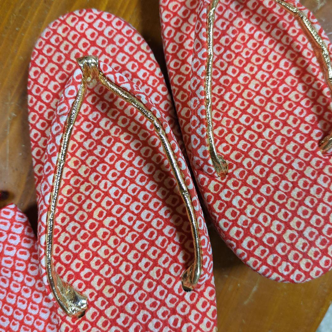 七五三 着物セット 赤 鹿の子　３歳　　　　値下げ