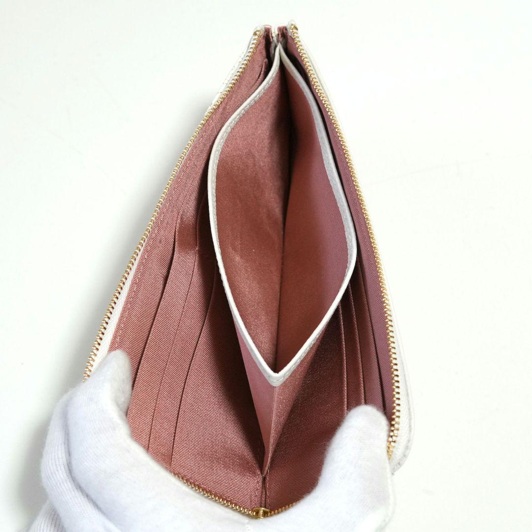 【未使用新品】友禅文庫 ゴールド箔押し 薄型ファスナー長財布