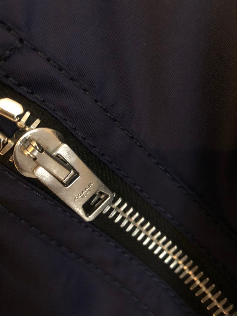 タ*ィ様 COACH コーチ　MA-1 フライトジャケット ボンバー　ネイビー