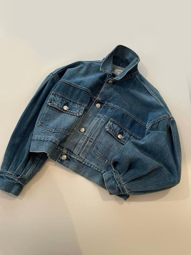 美品 HYKE ハイク デニムジャケット Gジャン バルーンスリーブ サイズ1