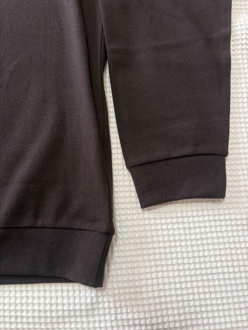 新品 ラコステ 長袖ポロシャツ 鹿の子 ダークブラウン サイズ４