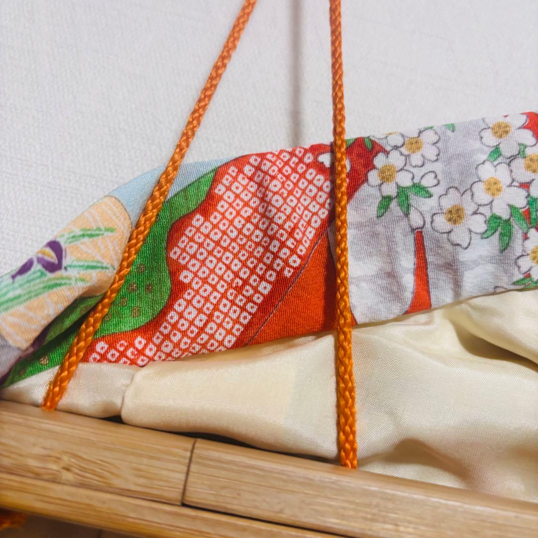 【女の子】 着物単品 草花模様 流水 波紋様 七五三 7歳