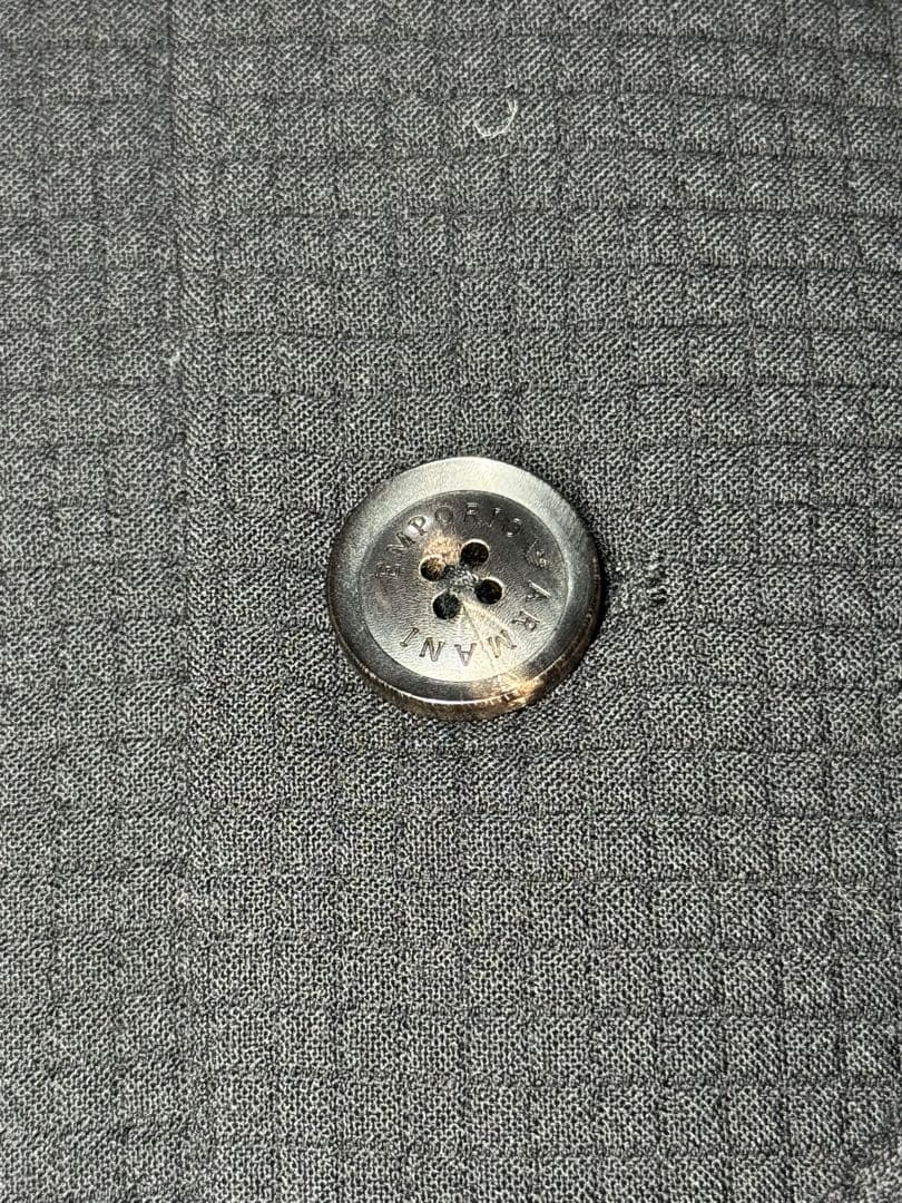 美品　EMPORIO ARMANI　フーデッドグラフチェックジャガードジャケット