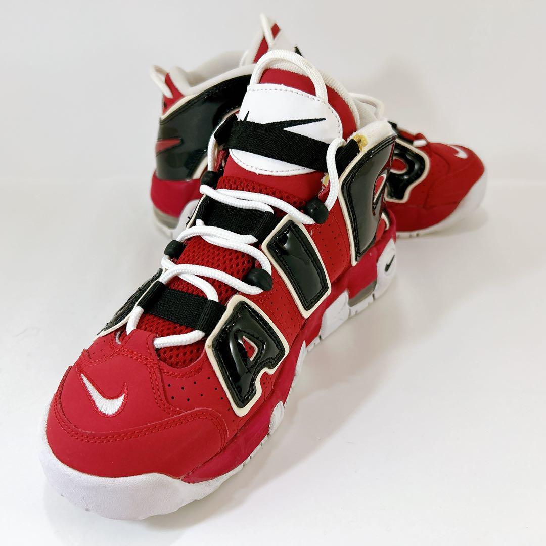 美品☆NIKE エアモアアップテンポ ブルズ モアテン 赤 黒 24.5cm