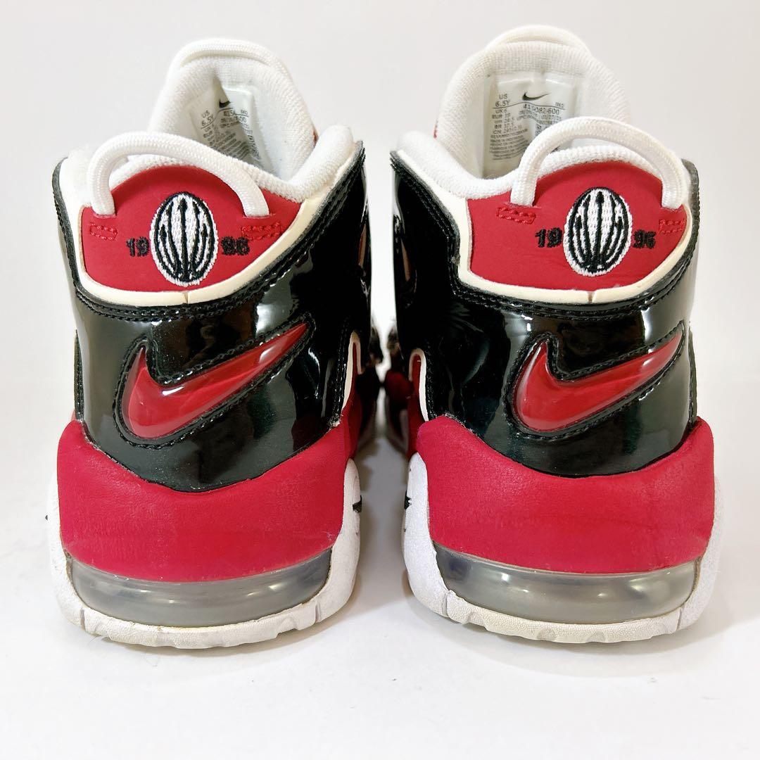 美品☆NIKE エアモアアップテンポ ブルズ モアテン 赤 黒 24.5cm