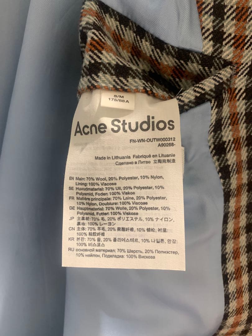 【専用】Acne Studios チェックウールチェスターコート
