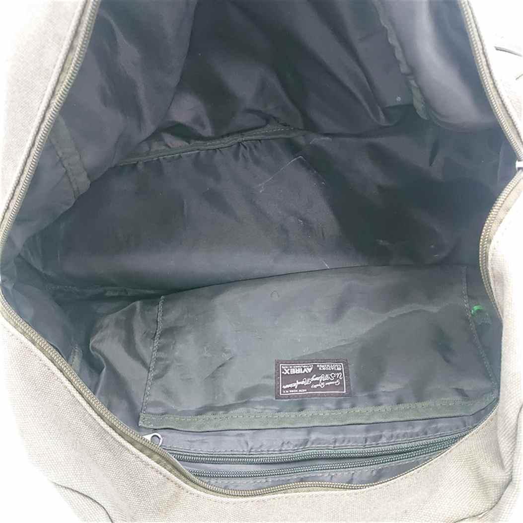 ■アヴィレックスキャンバス ボストンバッグ カーキ系 メンズ